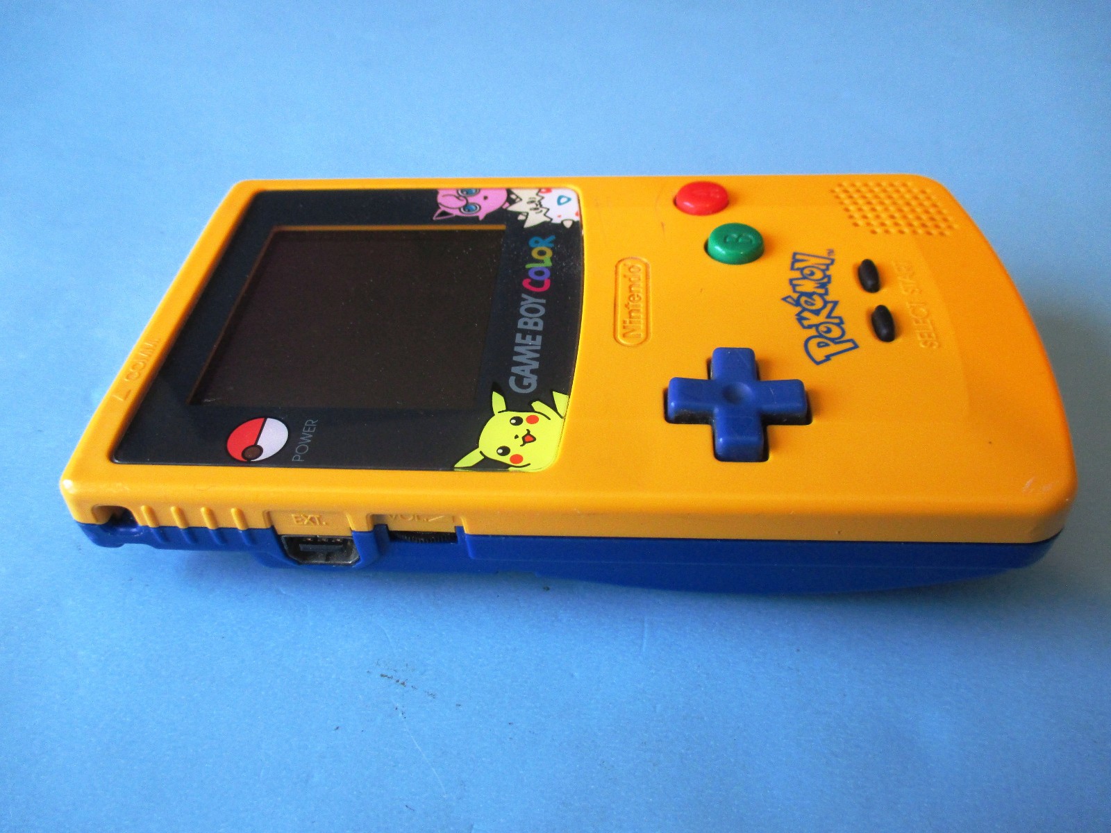Game Boy Color Handheld Pokemon Pikachu Yellow System No Sound FREE Ship!