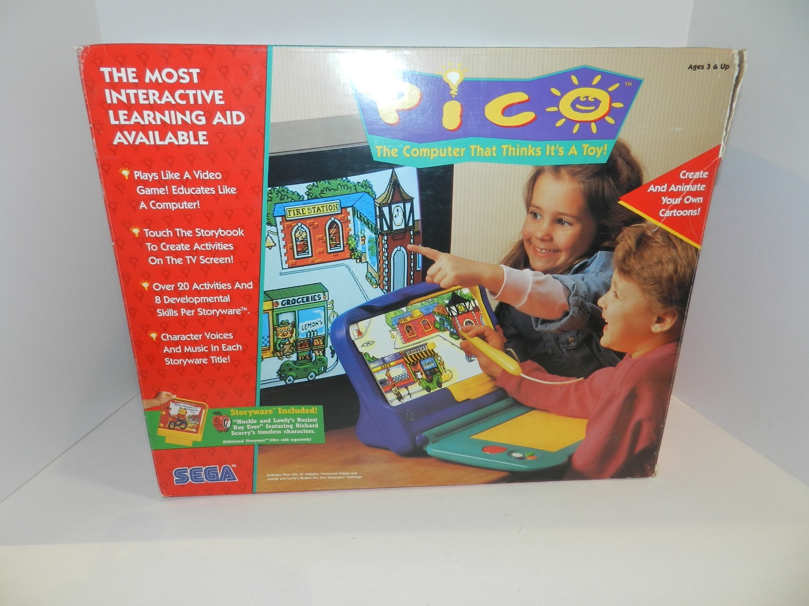 SEGA PICO LEARNING SYSTEM CONSOLE ORIGINAL BOX TESTED WORKING 1 OWNER
