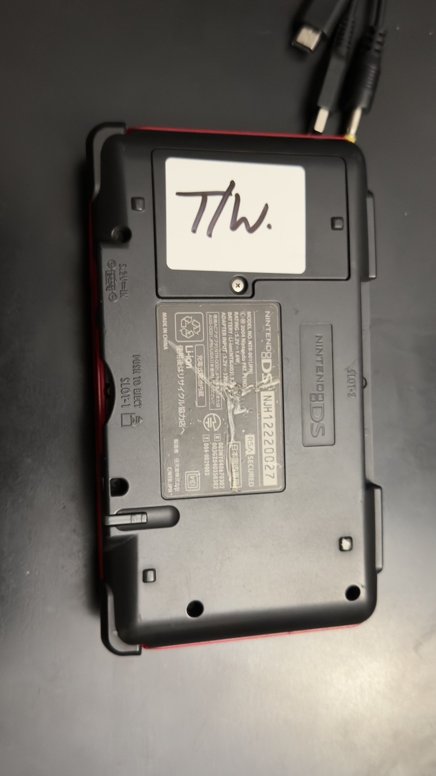 Nintendo DS Handheld System Red NTR-001 (JPN) Charger Included. Skylar tested.