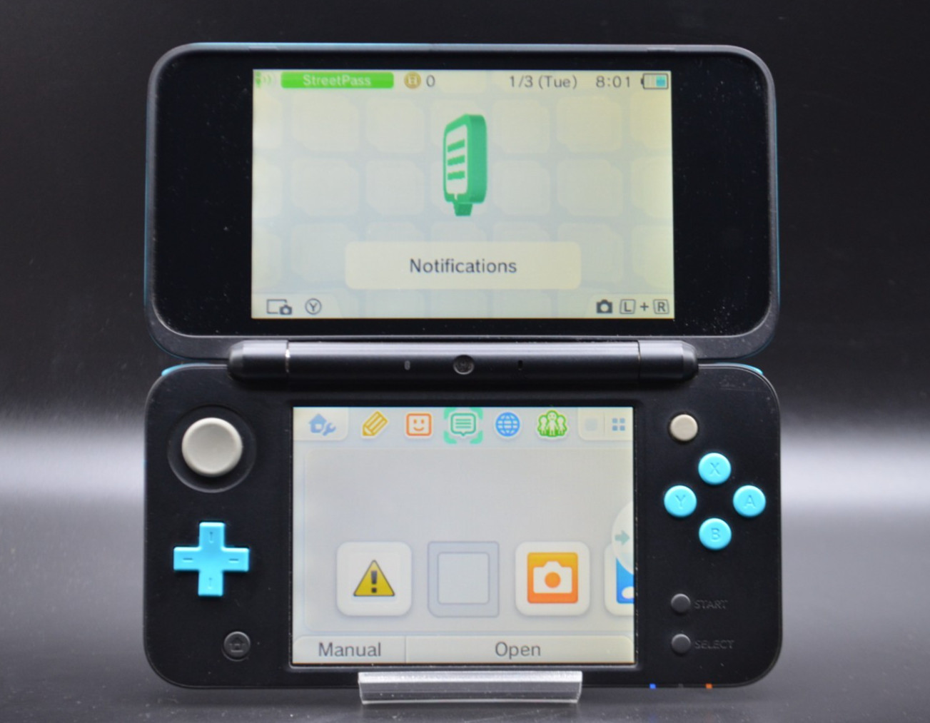 [NEAR MINT] New Nintendo 2DS XL LL Black Turquoise Console Japanese game 004