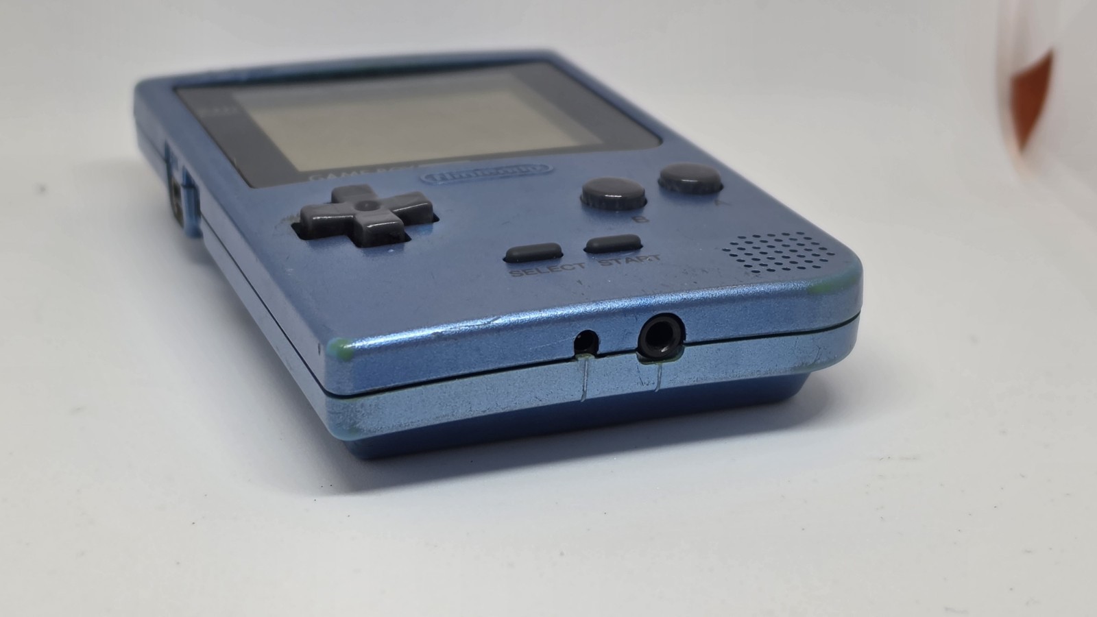 Nintendo Game Boy Pocket Ice Blue MGB-001 Handheld Console + Dr. Mario Tested