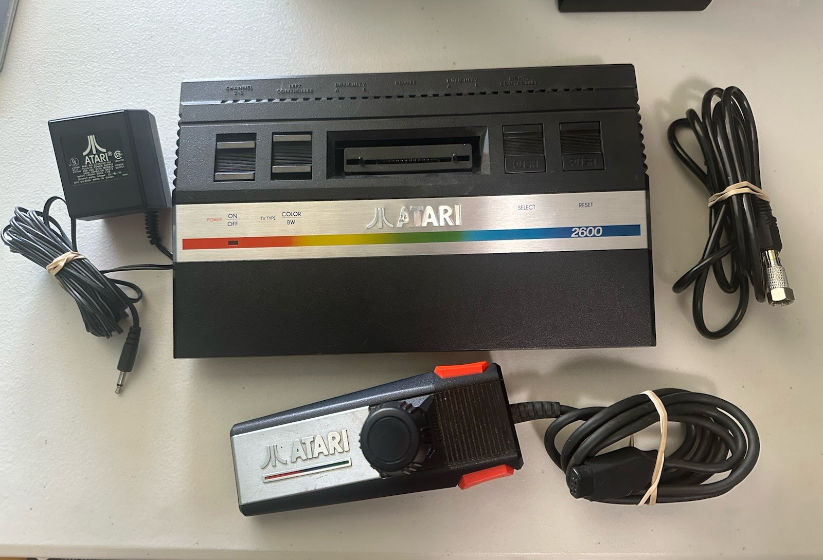 Atari 2600 Junior Jr Video Game Console w/ joystick – TESTED