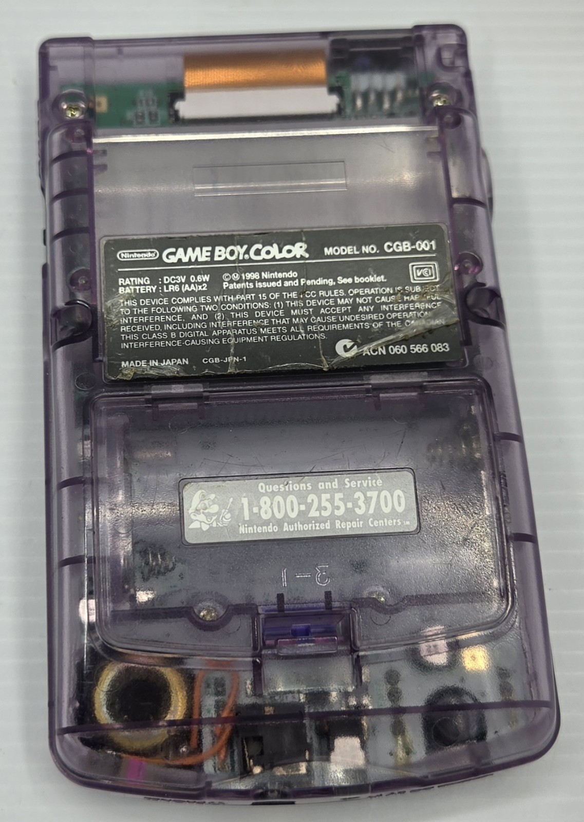 Nintendo Game Boy Color Purple Transparent & 9 Games Megaman Tetris Yoshi PacMan
