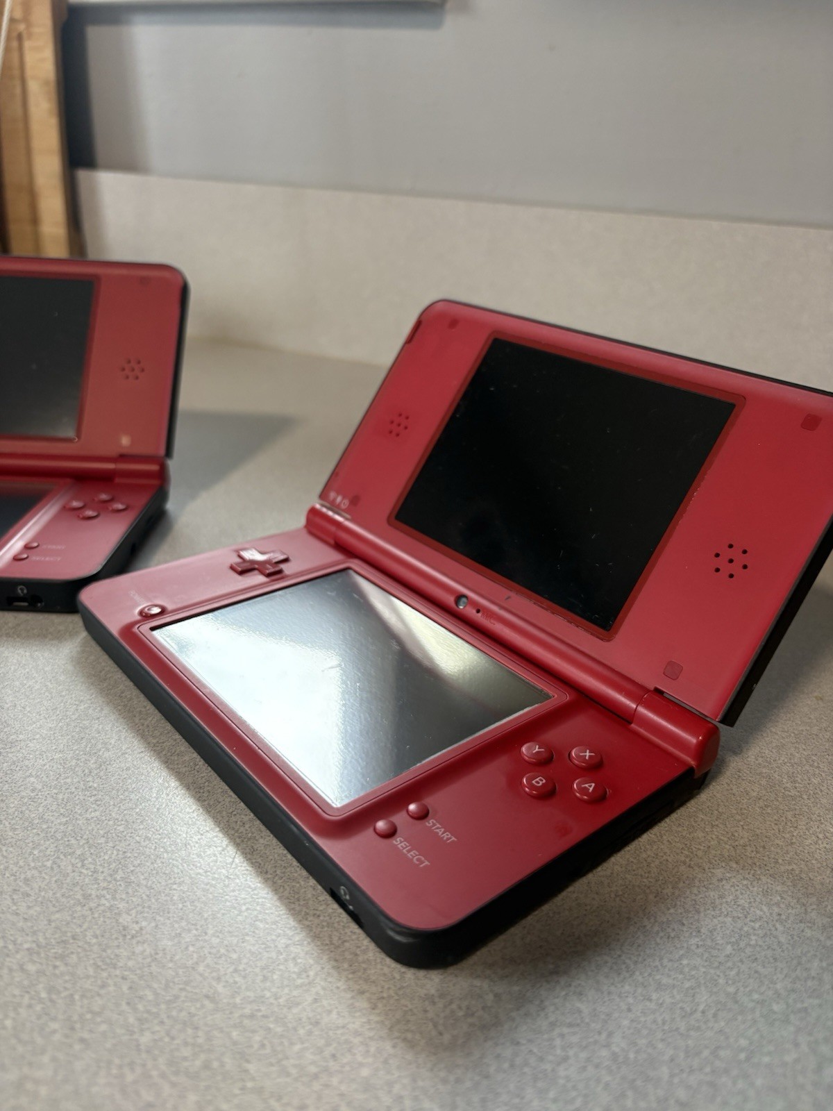 Nintendo DSi XL Super Mario Bros. 25th Anniversary Edition Red (2x) FOR PARTS