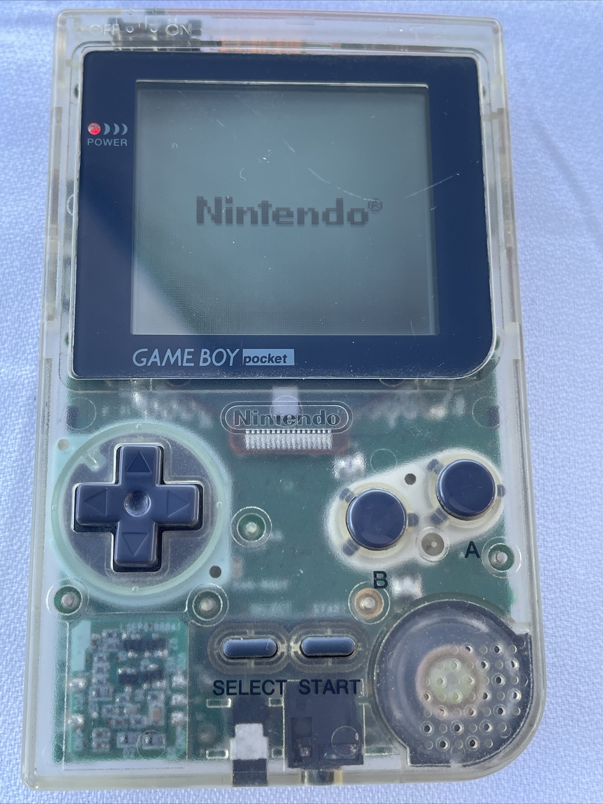 Nintendo Game Boy Color CGB-001 – Clear Skeleton – 100% Original- Tested Works