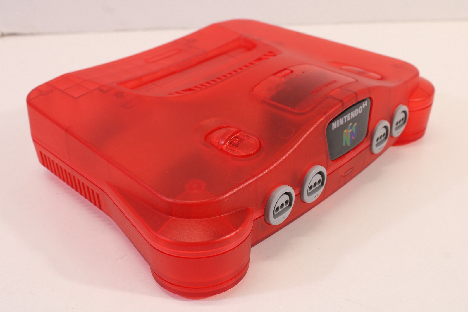 Nintendo 64 Clear Transparent Red Console NTSC REGION FREE N64 Controller LED