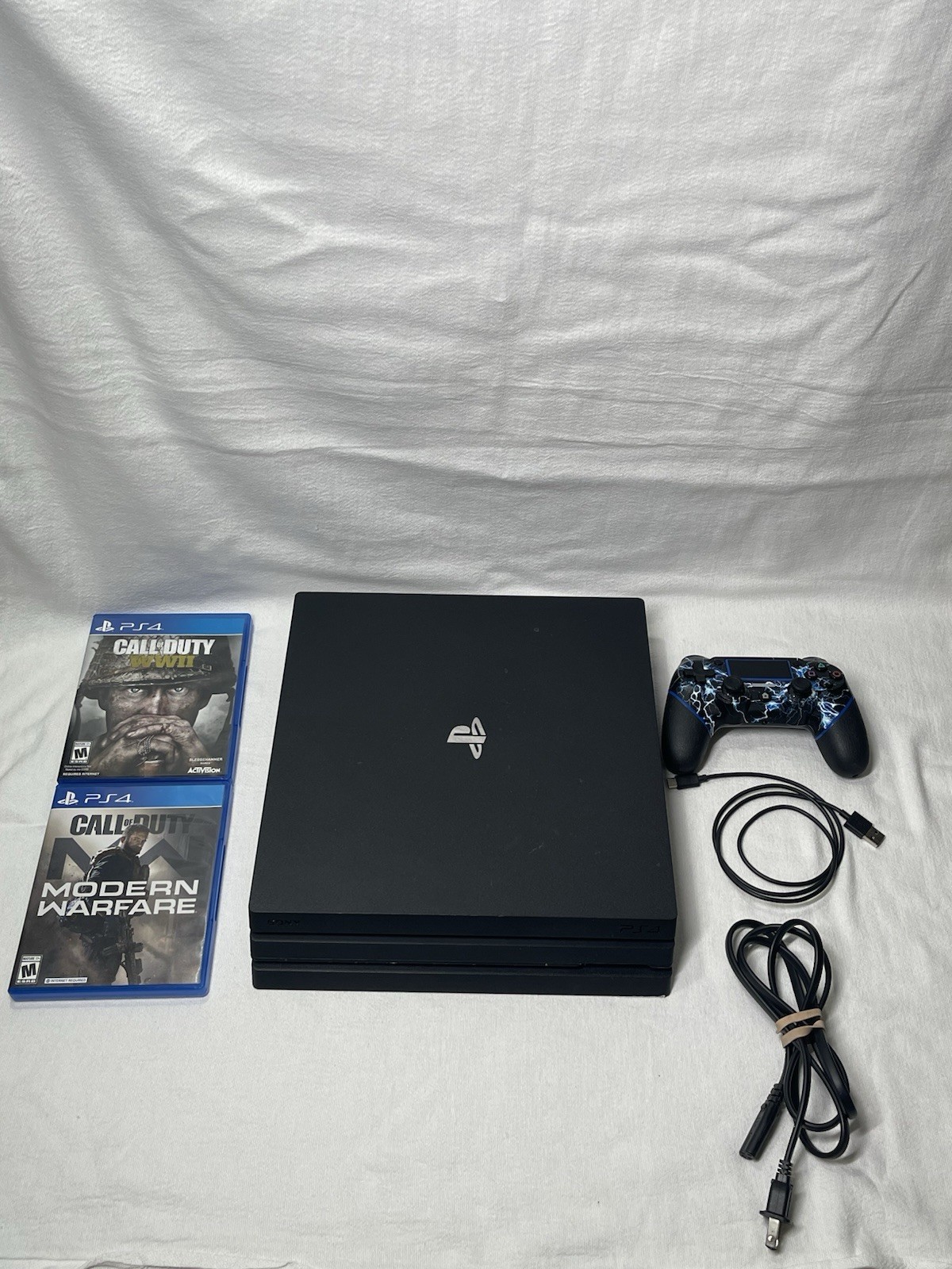 Sony PlayStation 4 Pro PS4 1TB Black Console CUH-7215B *Tested And Working*