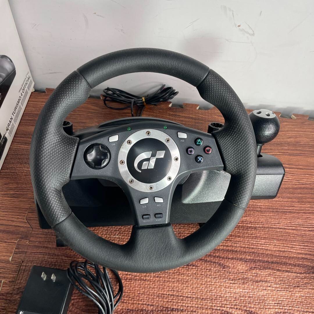 PS2 PS3 Compatible Controller Logitech GT Force Pro Feedback Steering Wheel Used