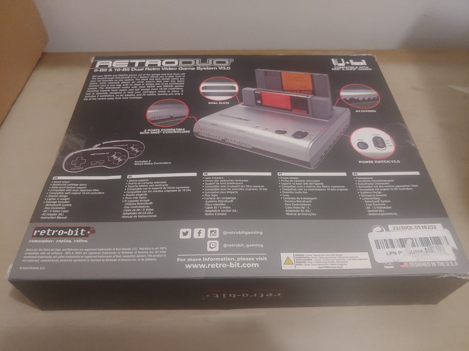 Retro-Bit Retro Duo Silver Home Console