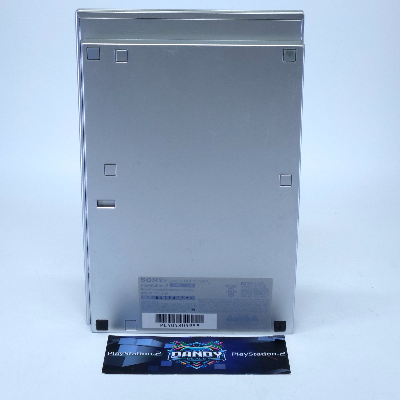 PS2 Console Slim Playstation 2 Silver System W/ Controller + Memory Card