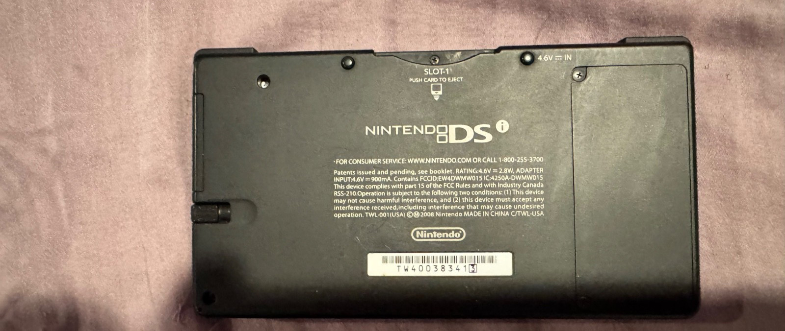 Nintendo DSi Handheld System w/ OEM Charger & Stylus Black TWL-001