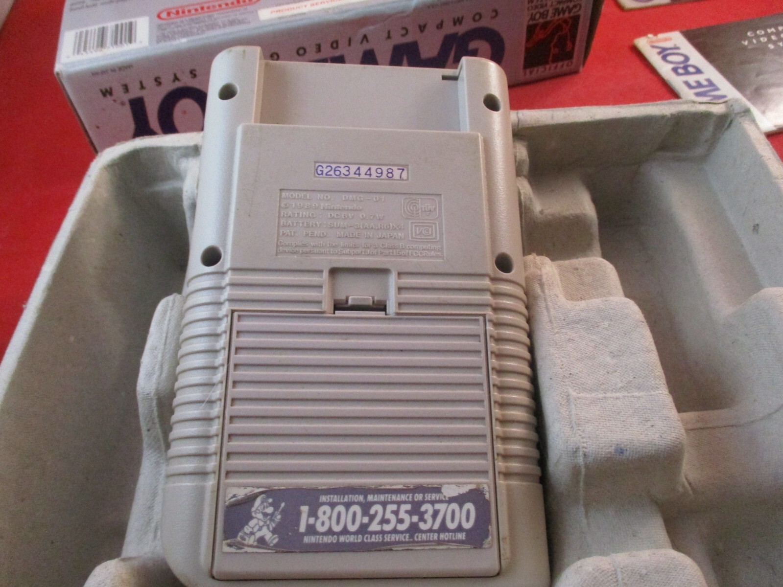 Original Nintendo Game Boy Console System Near Complete w/ Box manual Tetris