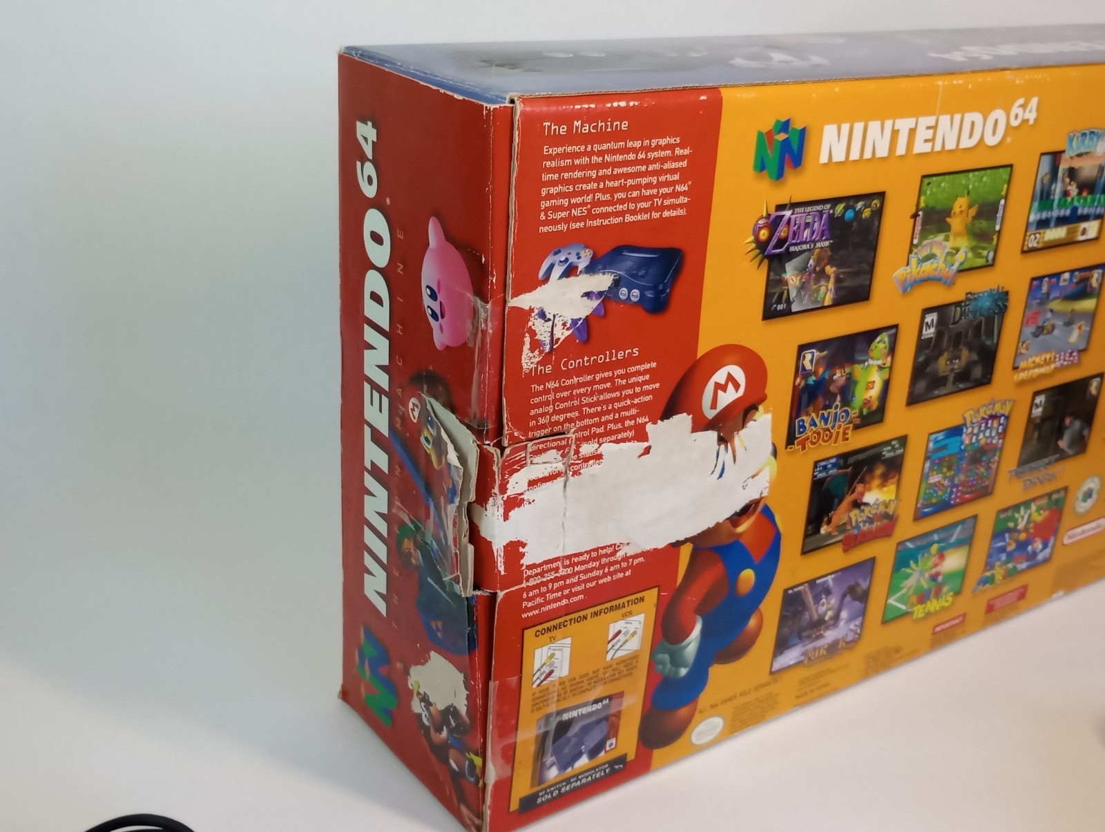 Nintendo 64 Console Bundle NUS-001 Original Box 2 Controllers 3 Games Tested