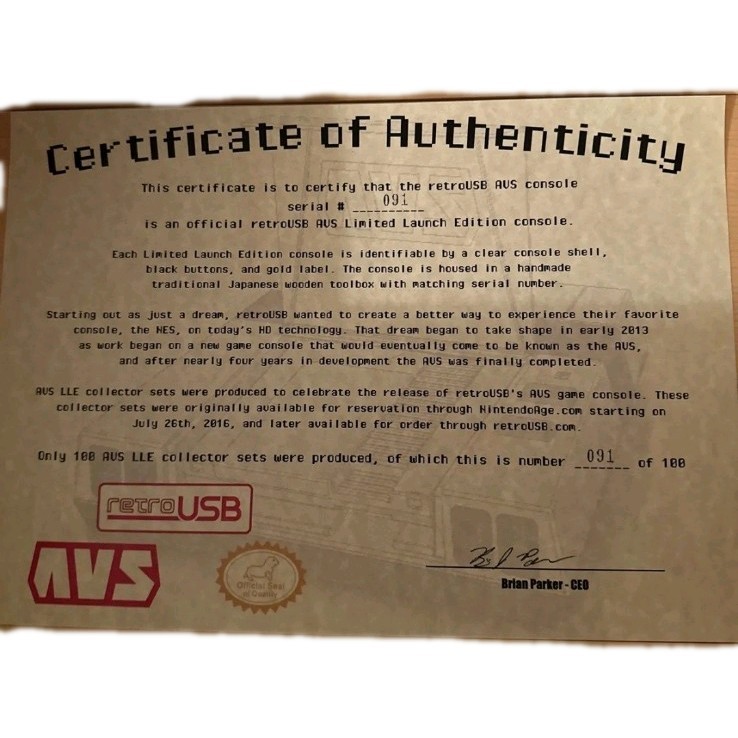 RetroUSB AVS Transparent Limited Edition With Power Coloring #91 Sold Out
