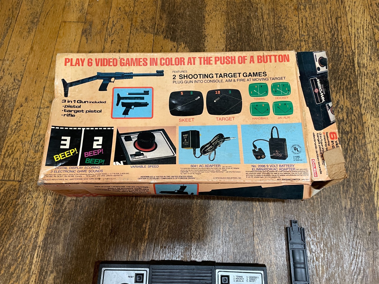 70’s COLECO Telstar MARKSMAN Video Game System Untested + Box
