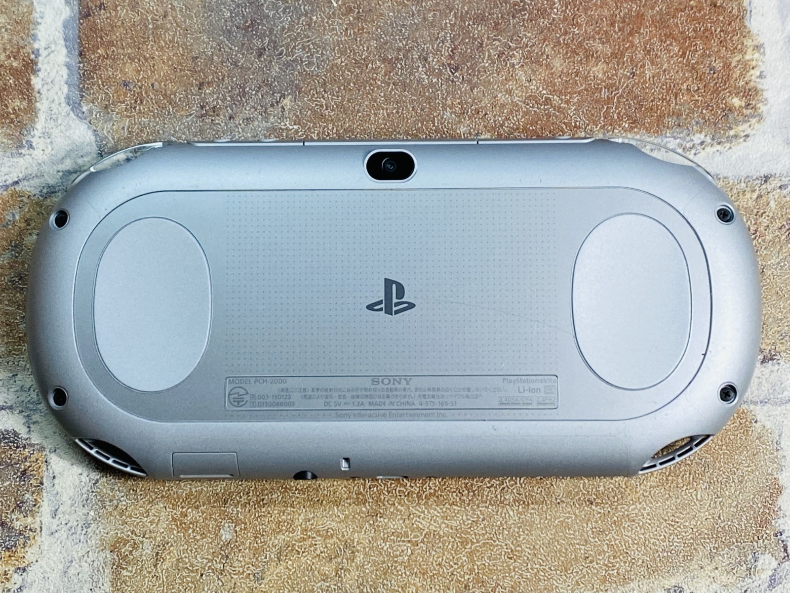 SONY PS Vita PCH-2000 ZA25 SILVER Japan PlayStation Charger 8GB Tested DDP