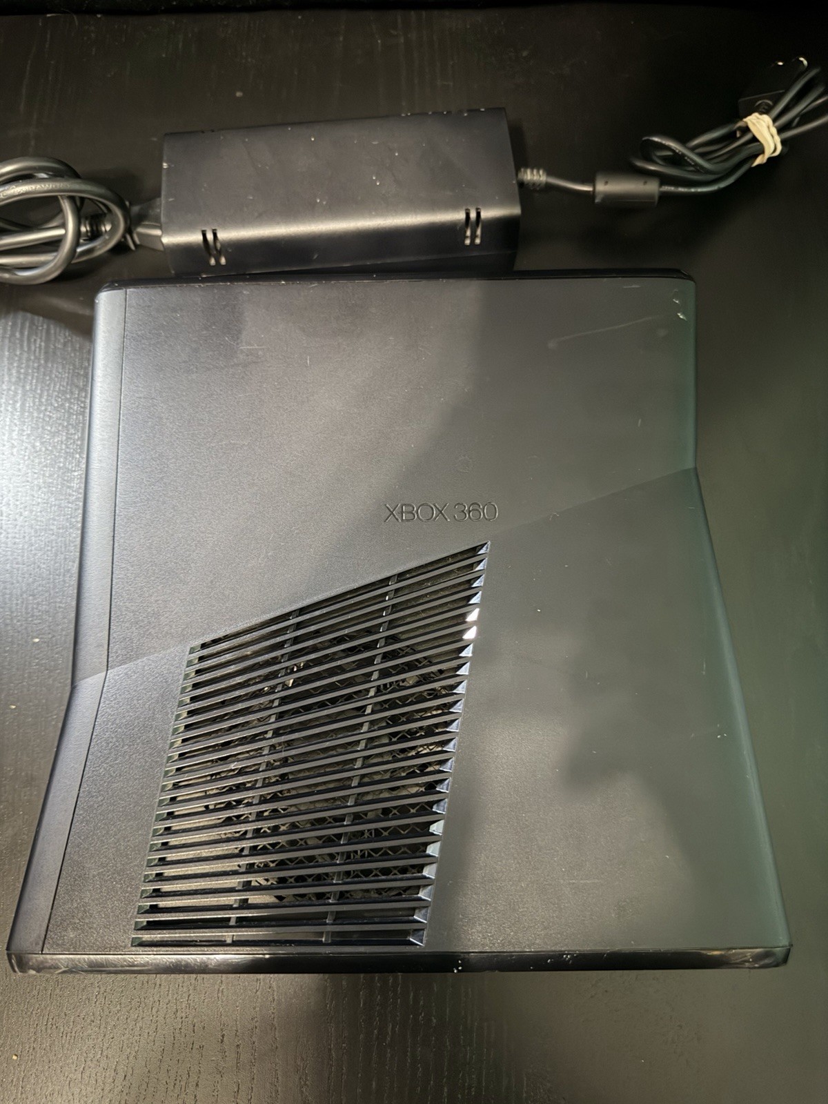 Microsoft Xbox 360 S 4GB Matte Black (1439) w/ OEM Power Adapter Tested *Read*