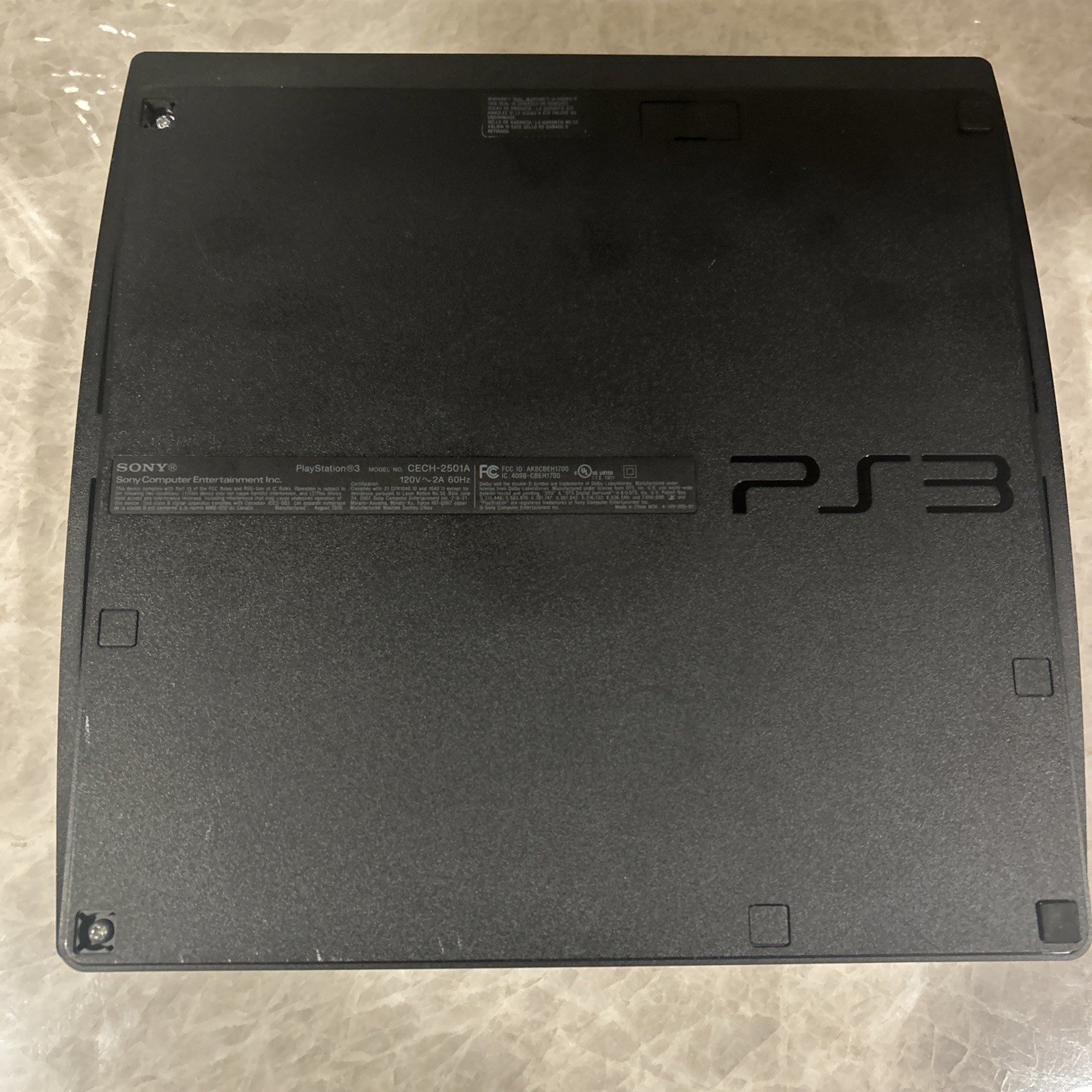 Sony PlayStation 3 Slim PS3 120GB Black Console Gaming System Only CECH-2501A