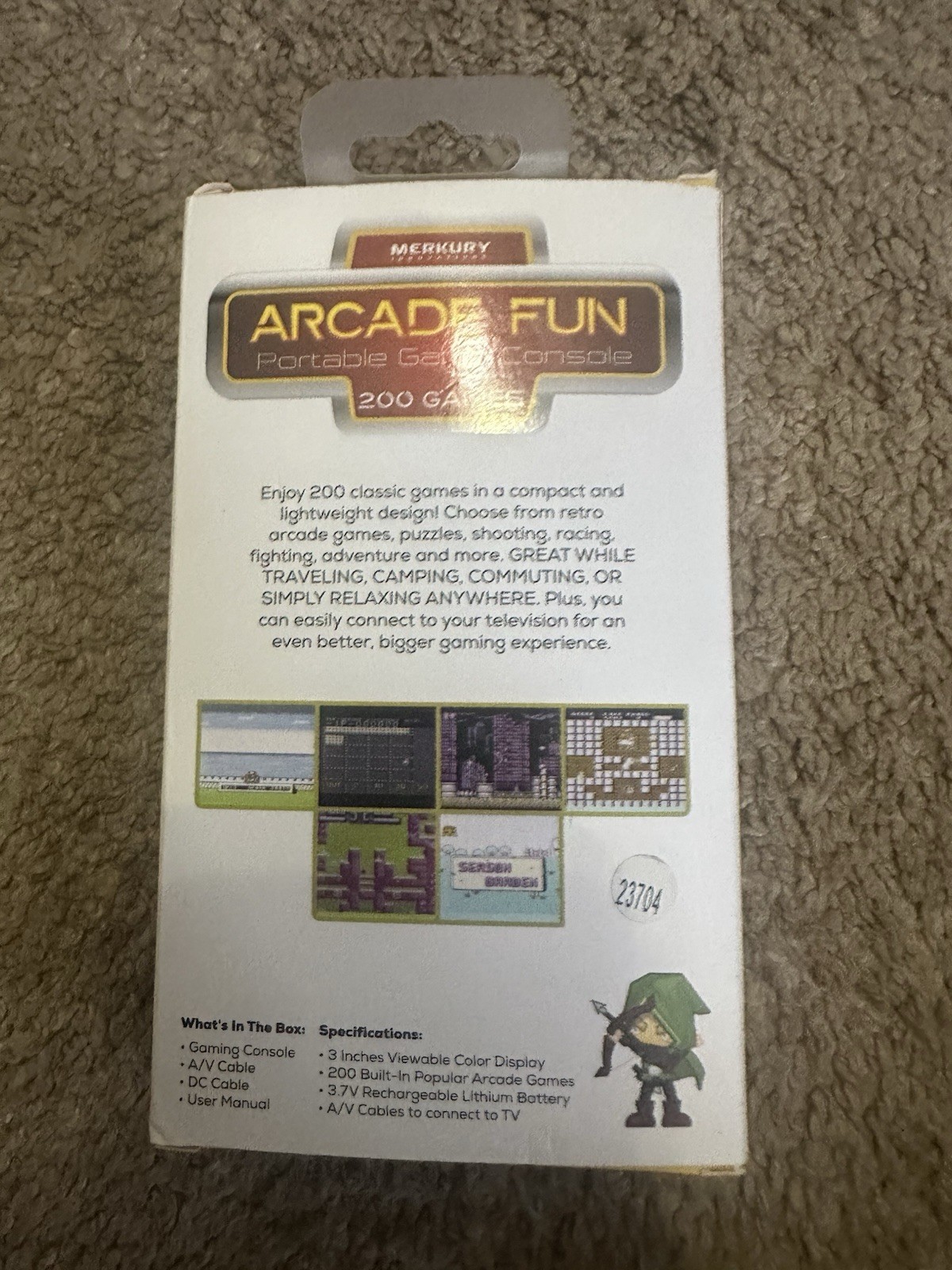Merkury Innovations Arcade Fun Portable Gaming Console 200 Games