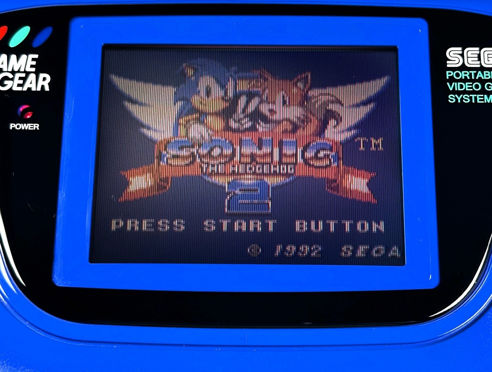 ❤️ SEGA Game Gear BLUE Console RECAPPED w CERAMIC SMD Caps, Glass Lens, Game