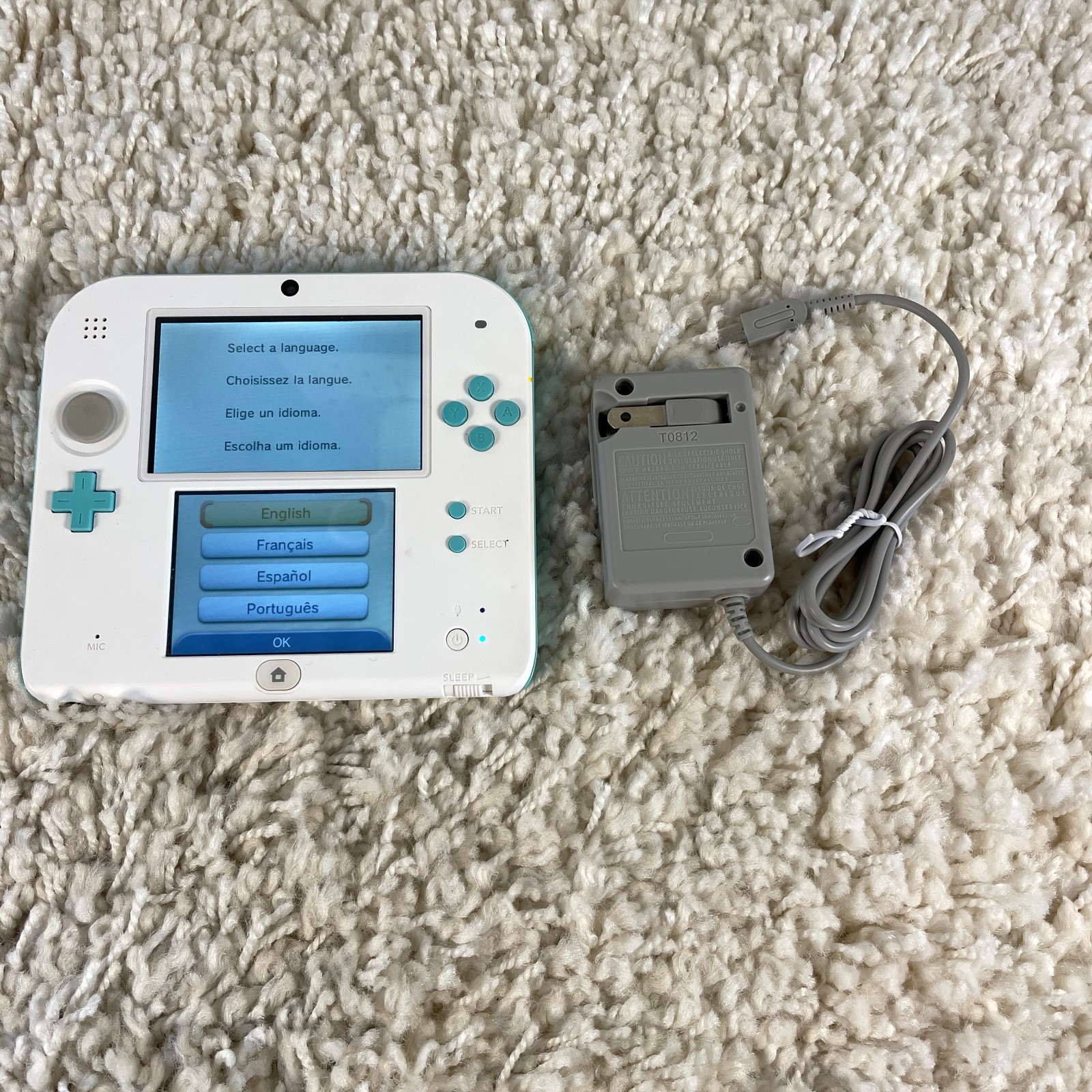 Nintendo 2DS Sea Green Handheld System Console Model FTR-001 Tested
