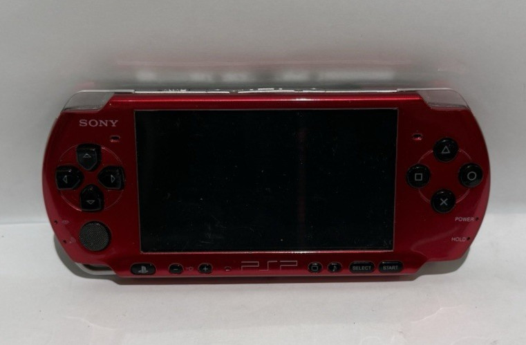 Sony Playstation 3001 Portable PSP Red Needs Battery Console Only