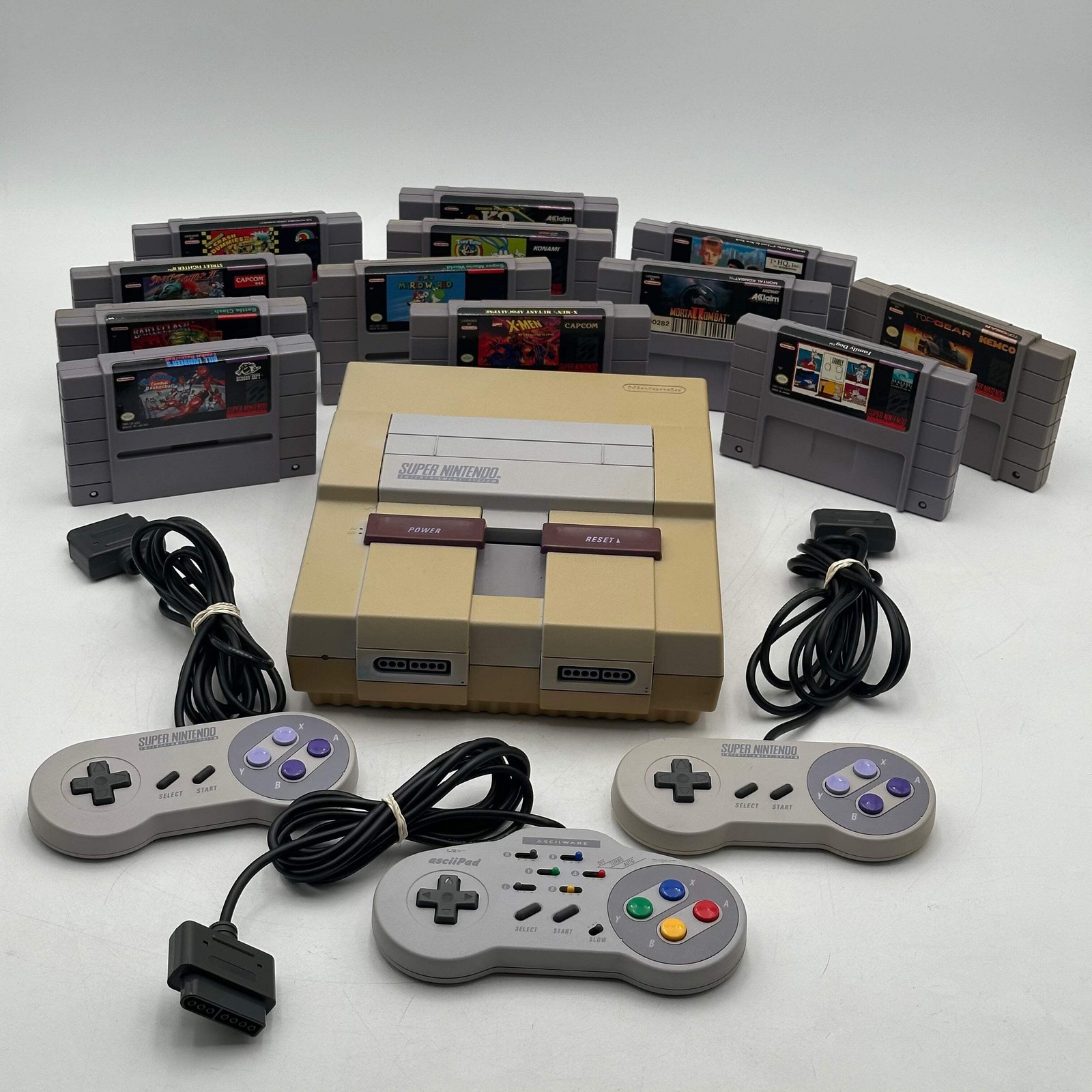 Nintendo Super NES Control Deck (SNS-101) 1997 with 12 games bundle