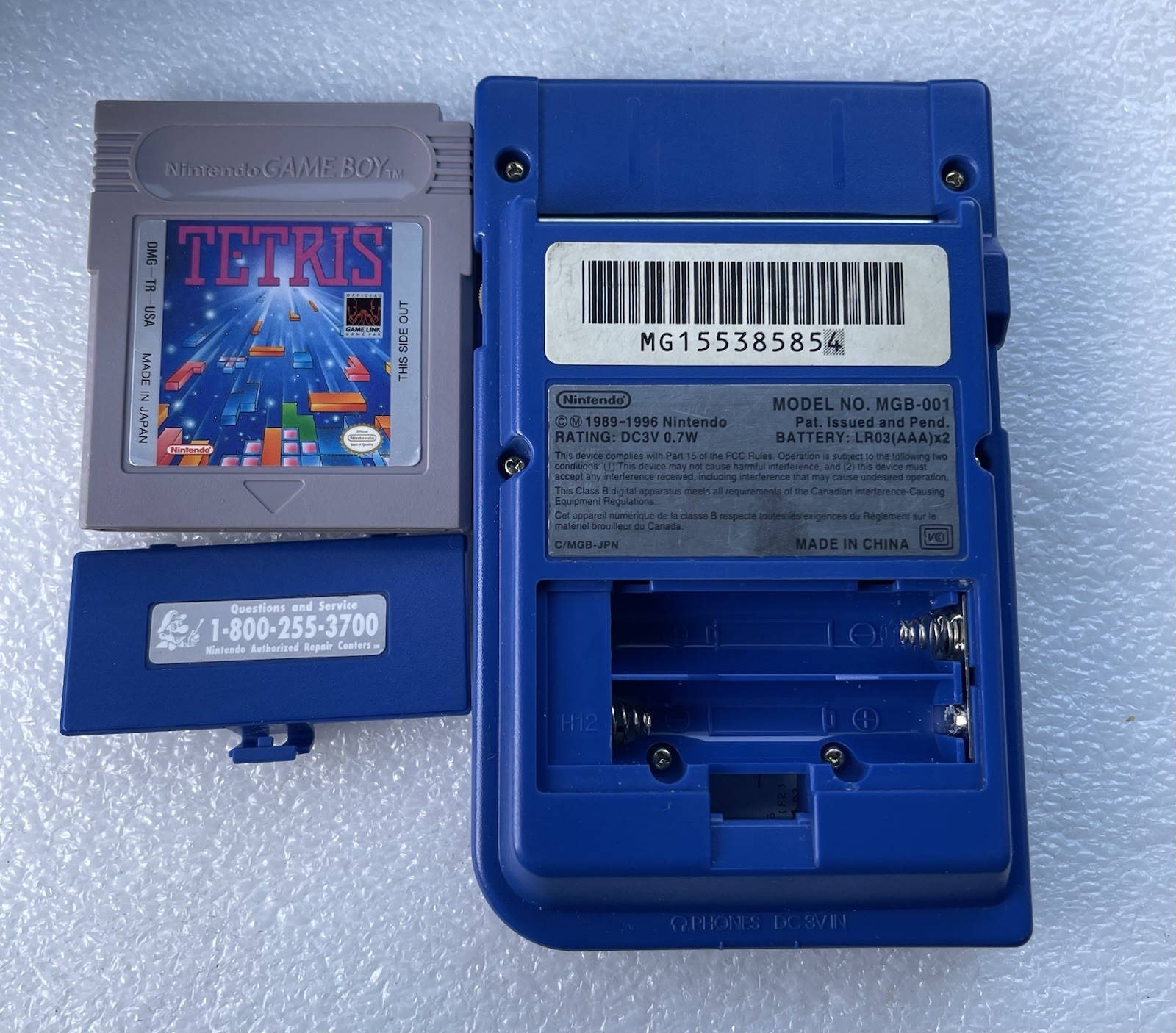 Nintendo Game Boy Pocket Blue Handheld Console MGB-001 Tetris & accessories