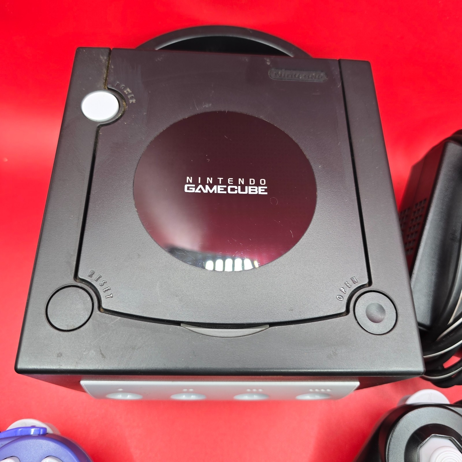 Nintendo GameCube Console DOL-101 3 Controllers/Microphone MarioParty 7 Read