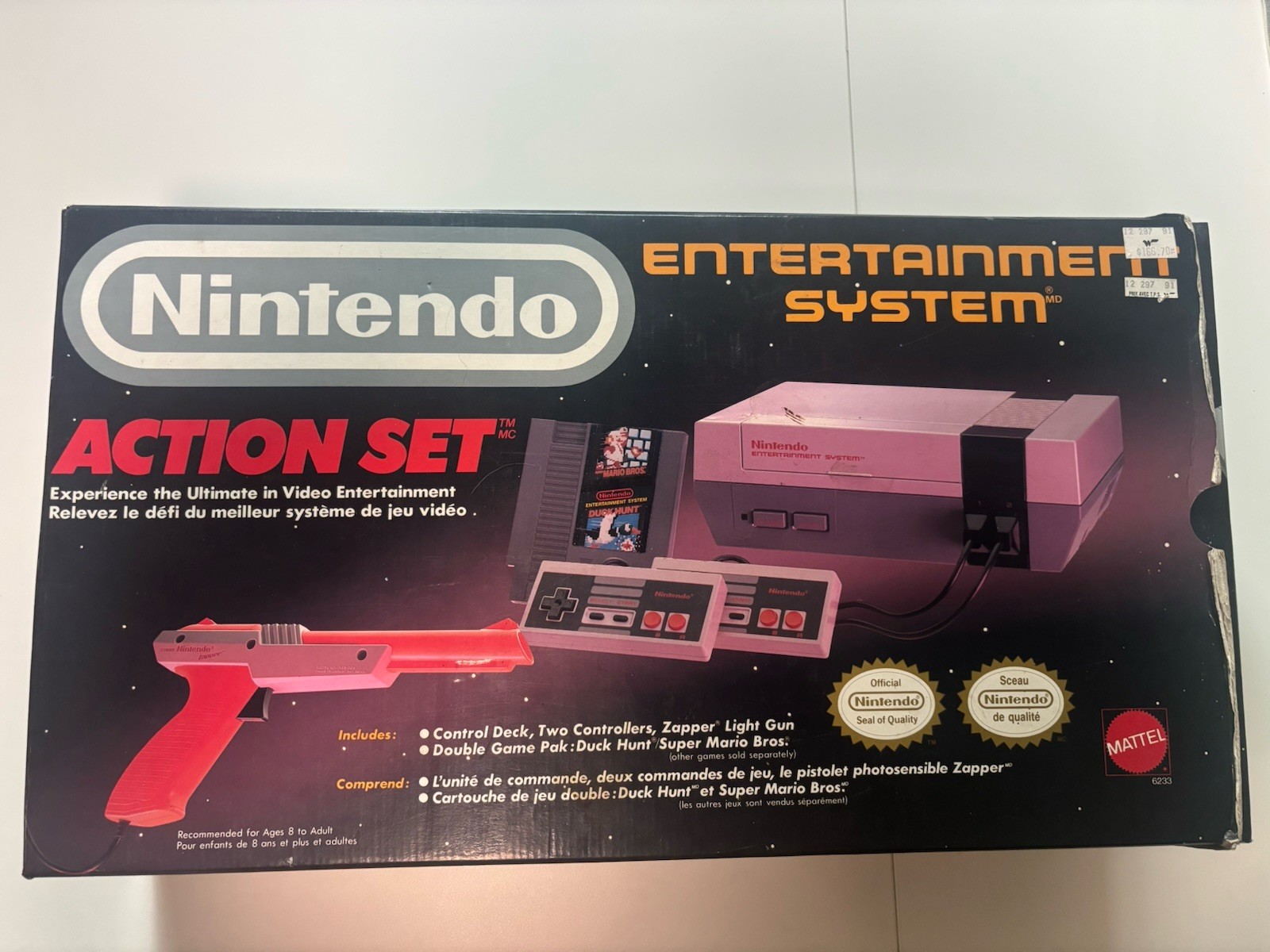 Nintendo NES Action Set Console In Box w. Styrofoam & Inserts