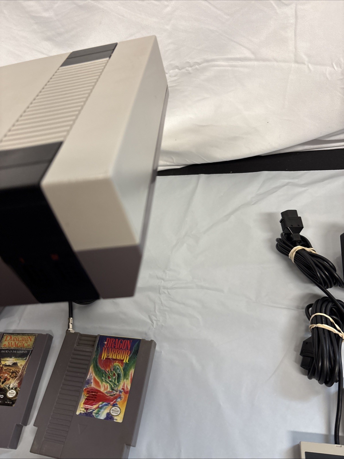 Nintendo NES Bundle With Cables, 3 Games & , 2 Controllers Tested Working READ