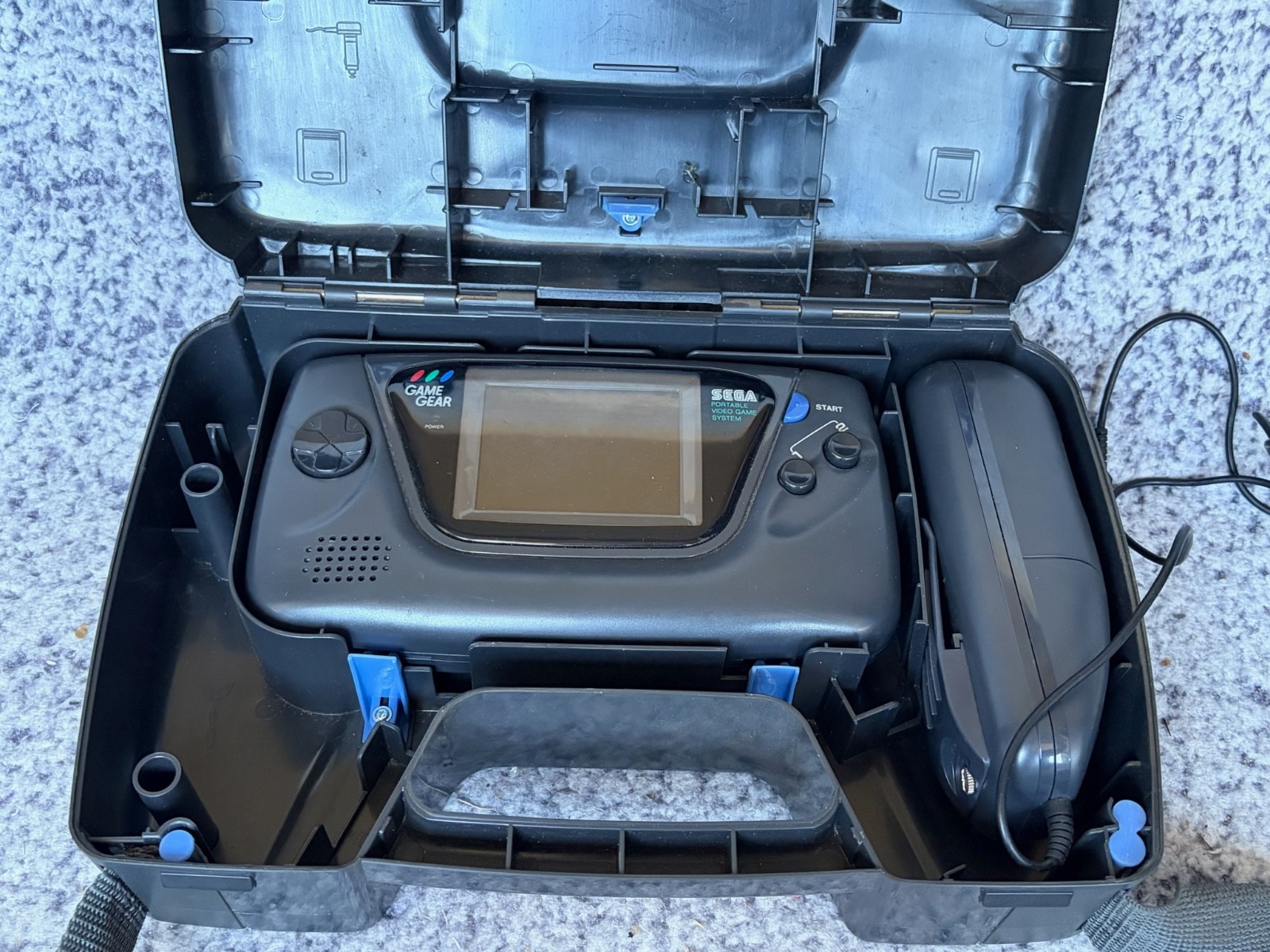 Sega Game Gear Console Rechargeable Battery Pack Carry Case Untested Bundle
