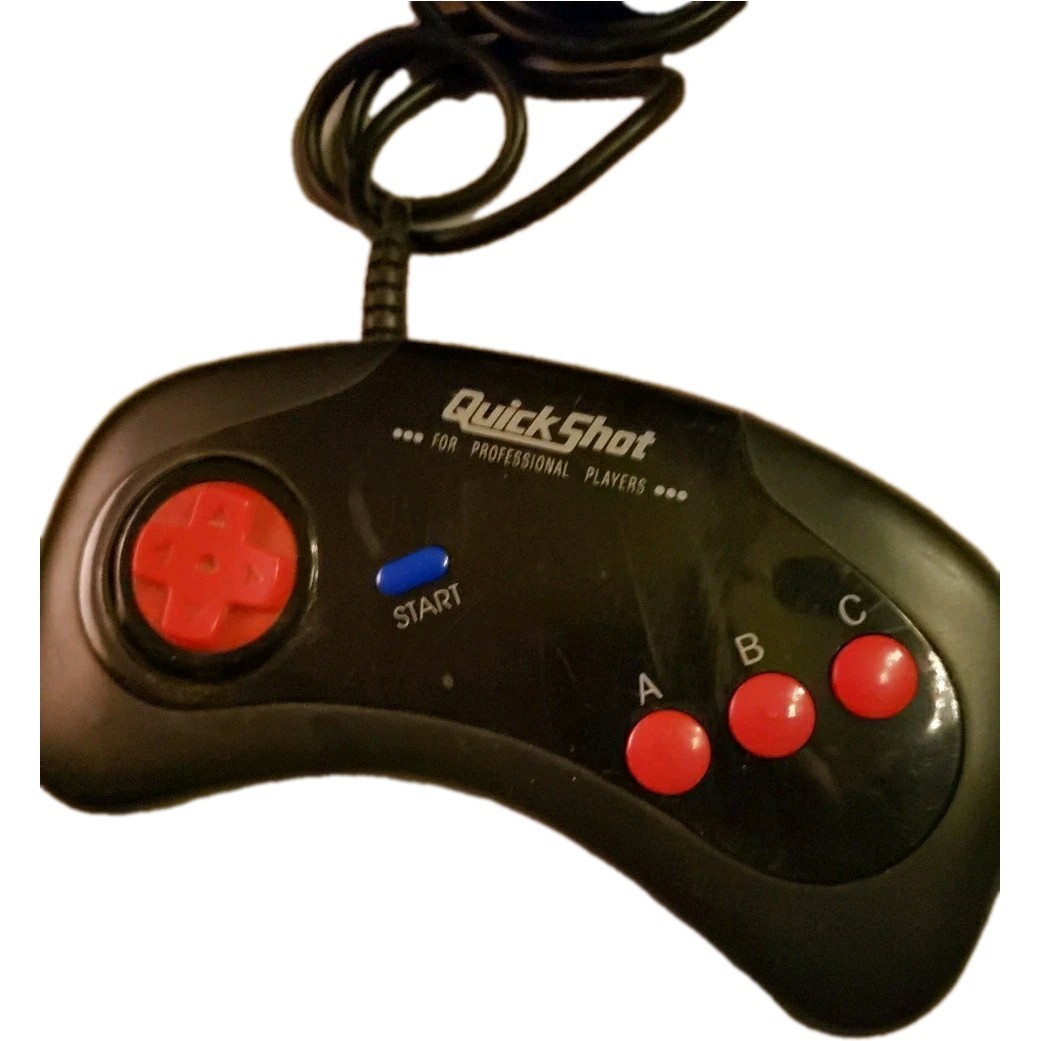 Classic SEGA GENESIS W/ TWO QUICKSHOT CONTOLLERS (NO CABLES)