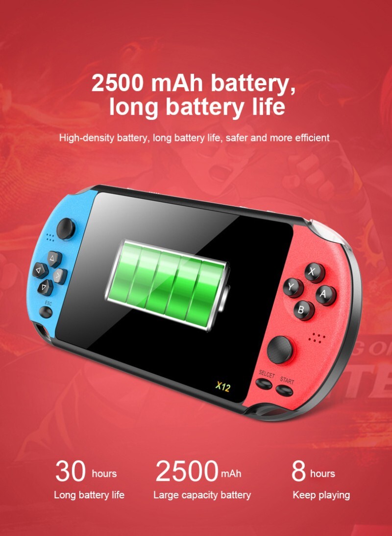 Portable Console 2000 Built-In Games TV Connection Retro Classic 5 Inch