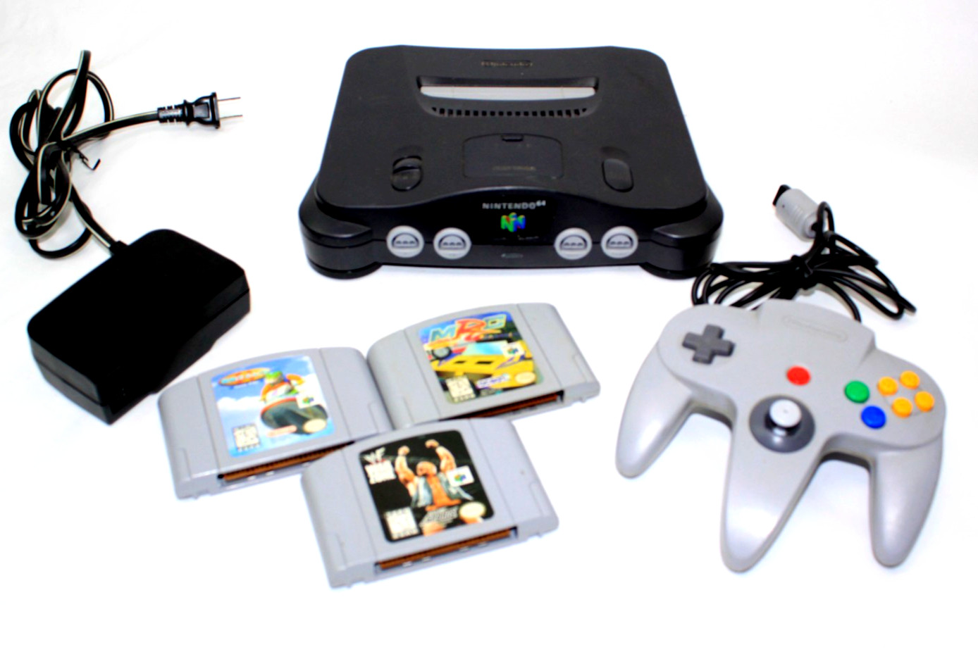Nintendo 64 N64 Console NUS-001 w/ 3 Games Wave Race – MRC – WF War Zone