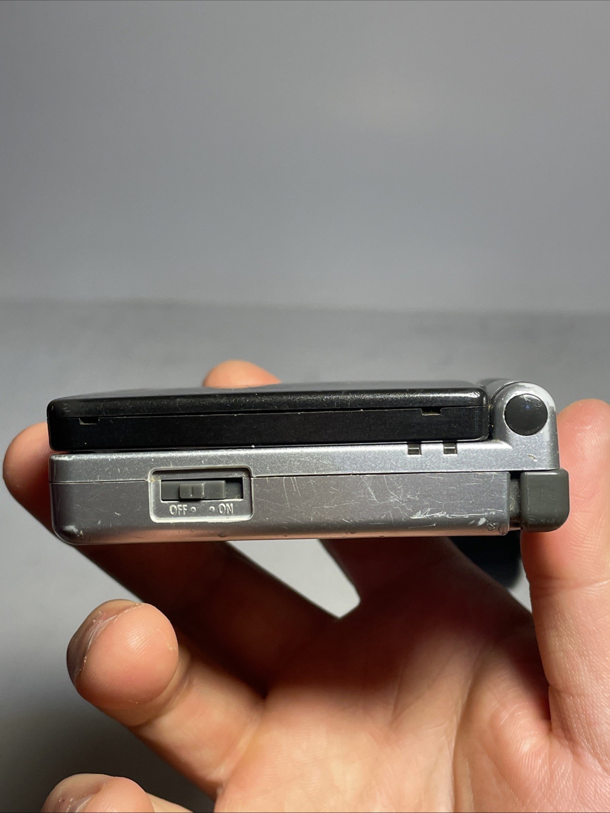 Nintendo Game Boy Advance SP Handheld System – Black and Silver TESTED Has Wear