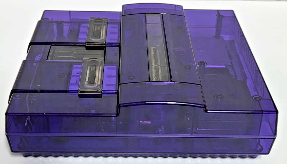 Custom Super Nintendo Transparent Purple/Smoke UPGRADED Triad Power Suppy