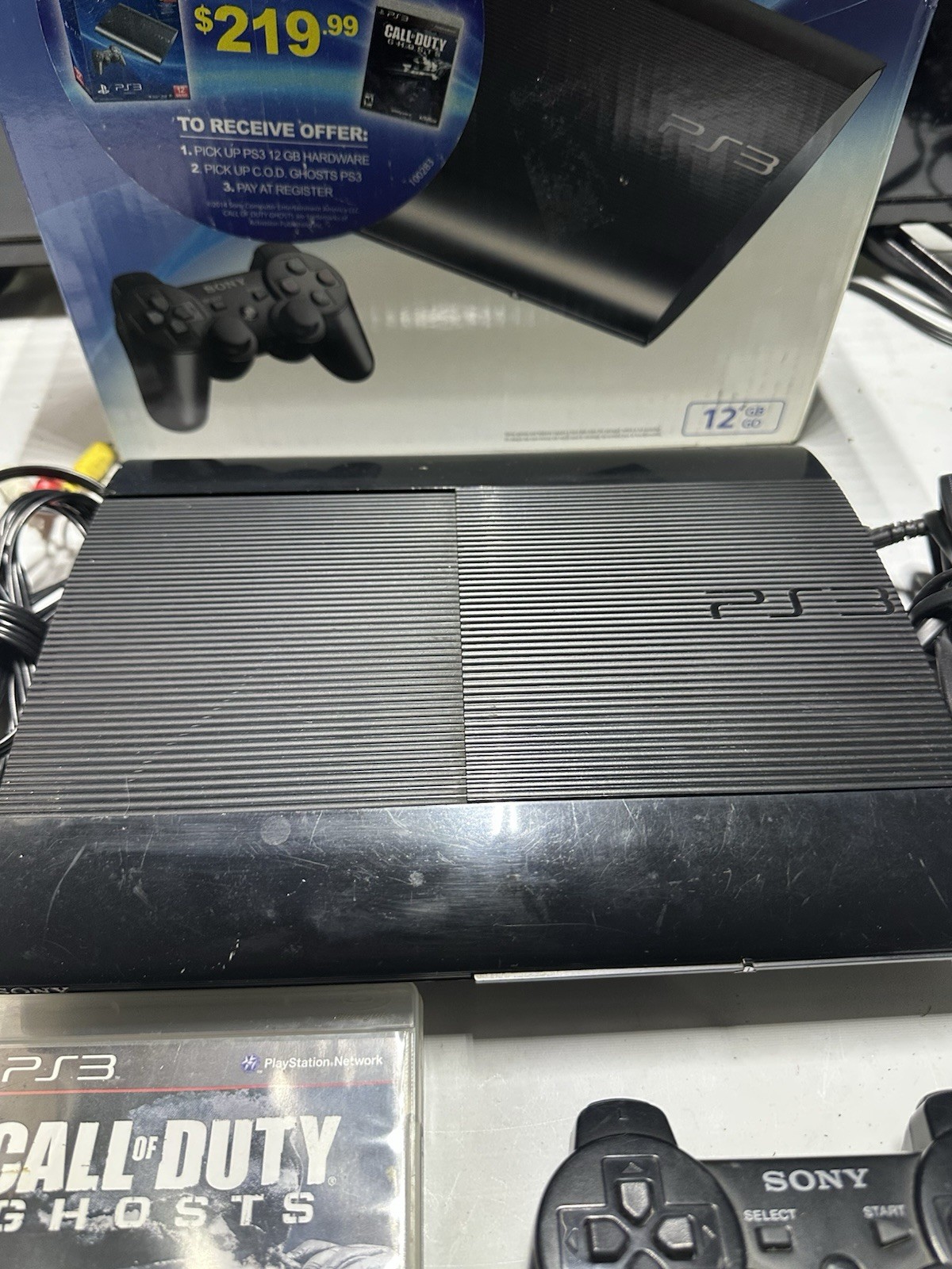 Sony PlayStation 3 Slim 12GB Console – Black (CECH4301A) With Call Of Duty Game