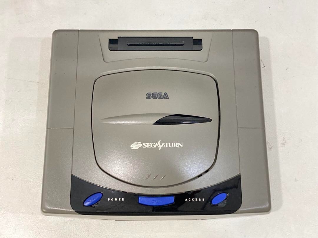 SEGA Saturn Console Gray HST-3210 Cable Tested USED SET JAPAN Ready to play