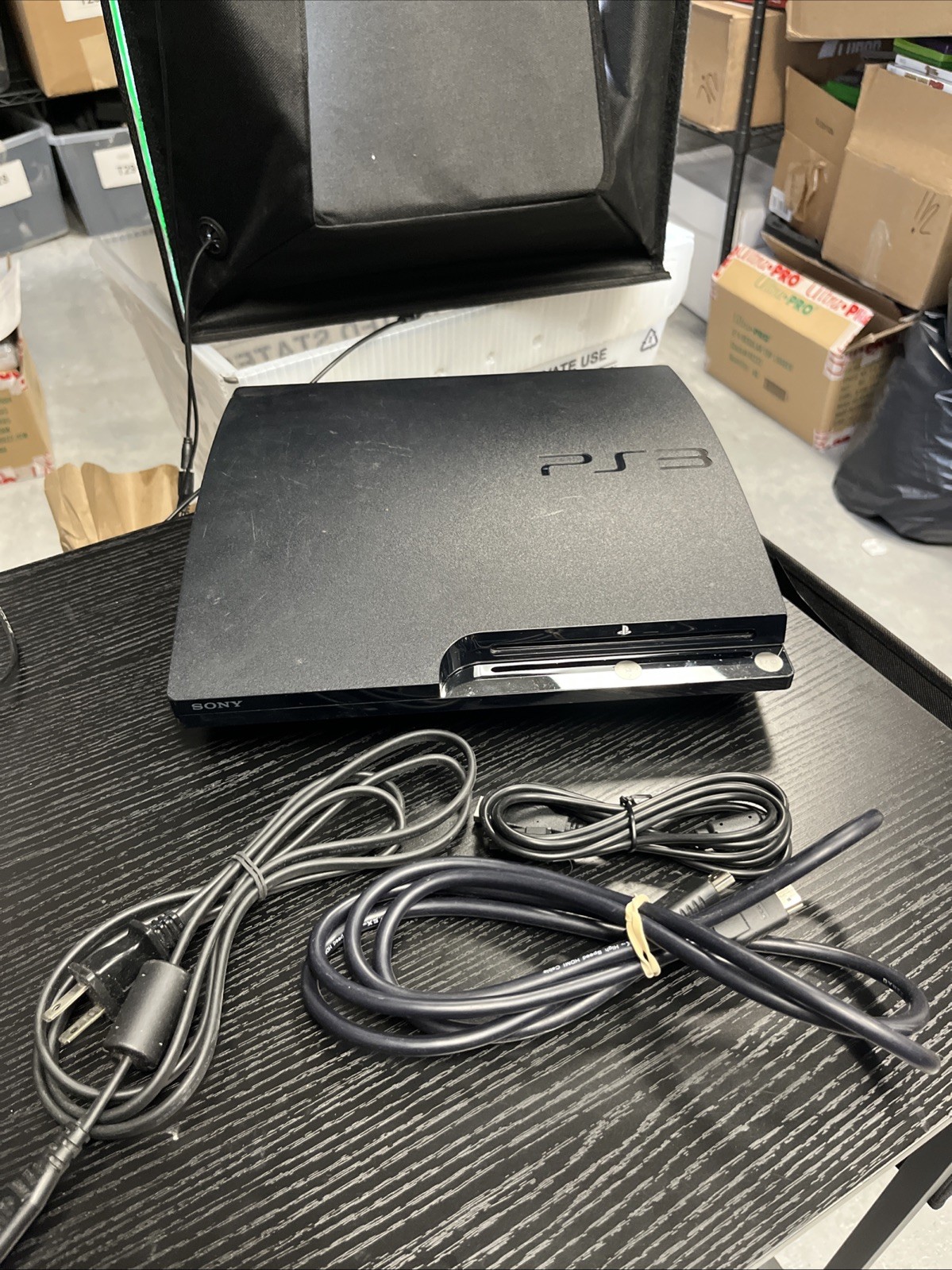 Sony PlayStation 3 Slim CECH-2501A 160gb Console With Cords For Parts (T38)