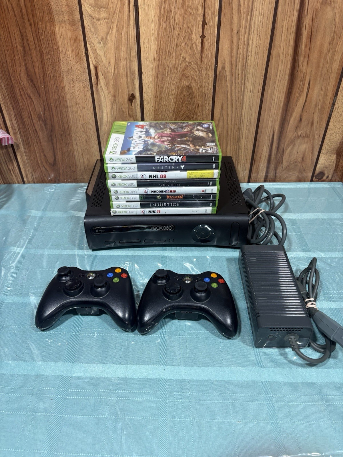Microsoft Xbox 360 120GB HDD Console Bundle + 8 Games + 2 Controllers TESTED 🔥