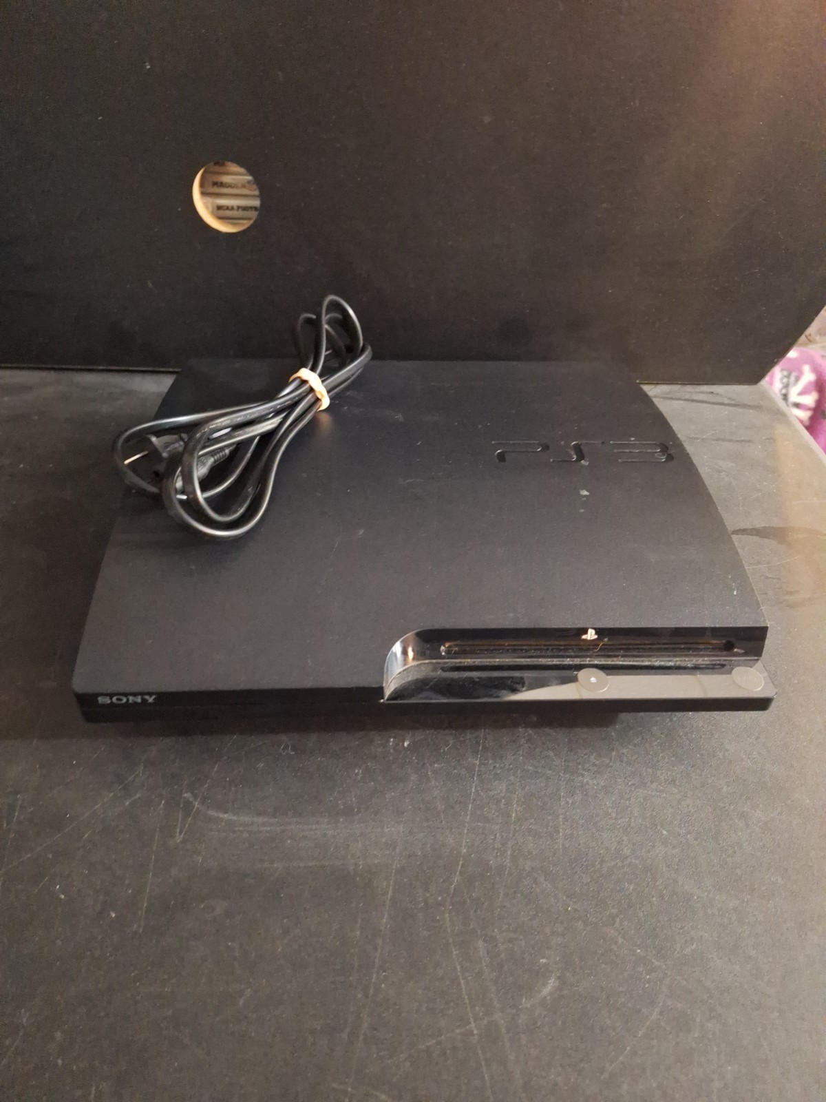 Sony PlayStation 3, PS3 Slim 320GB Black Console With Power Cord Tested