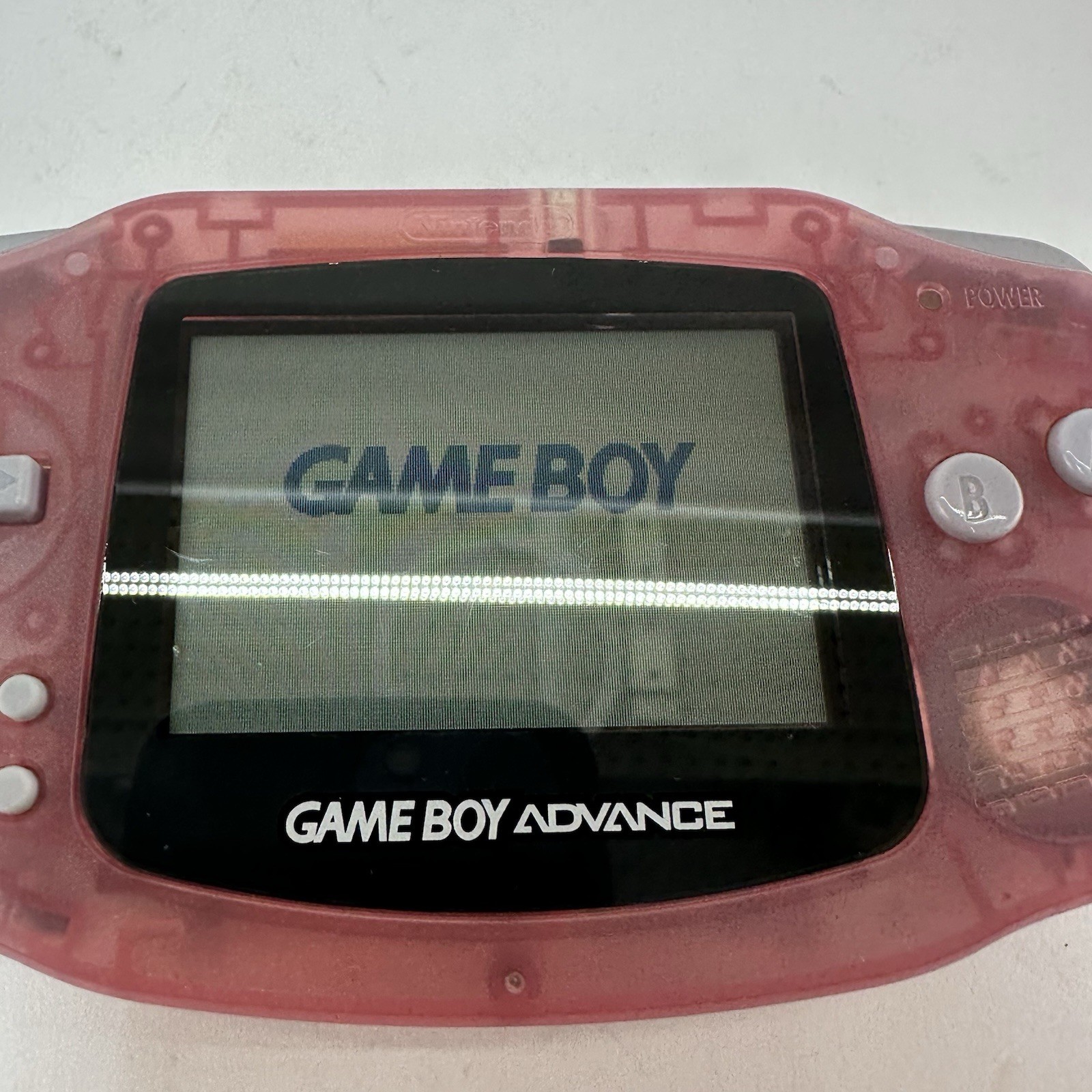 Nintendo Game Boy Advance AGB-001 Transparent Pink Console Bundle Tested Works