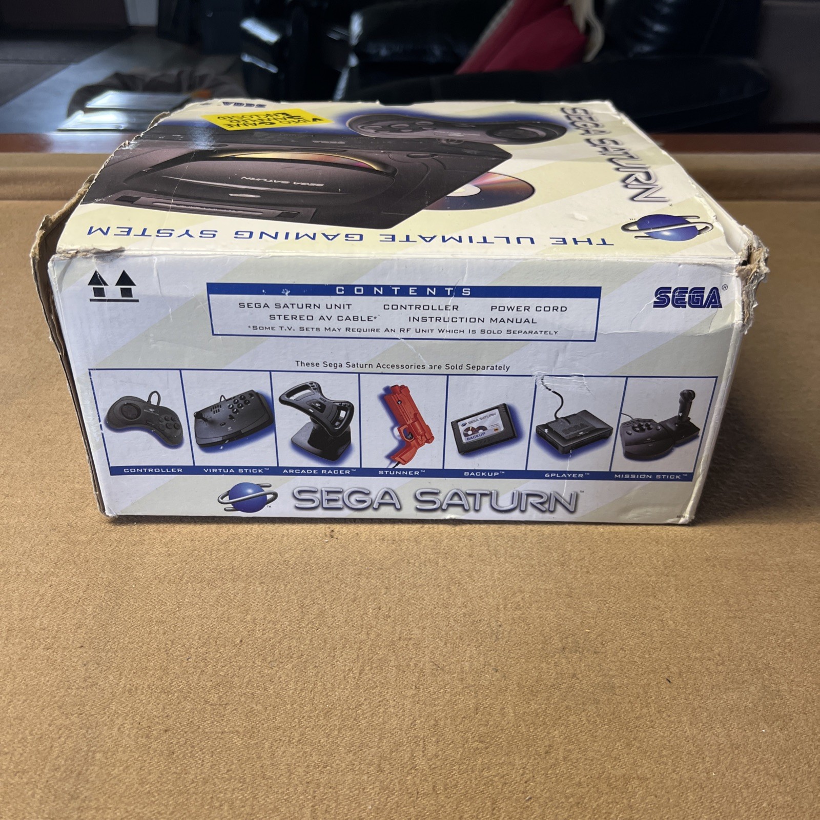 Sega Saturn Complete Bundle — CIB Console, 8 Games, Original Box Vintage 90s