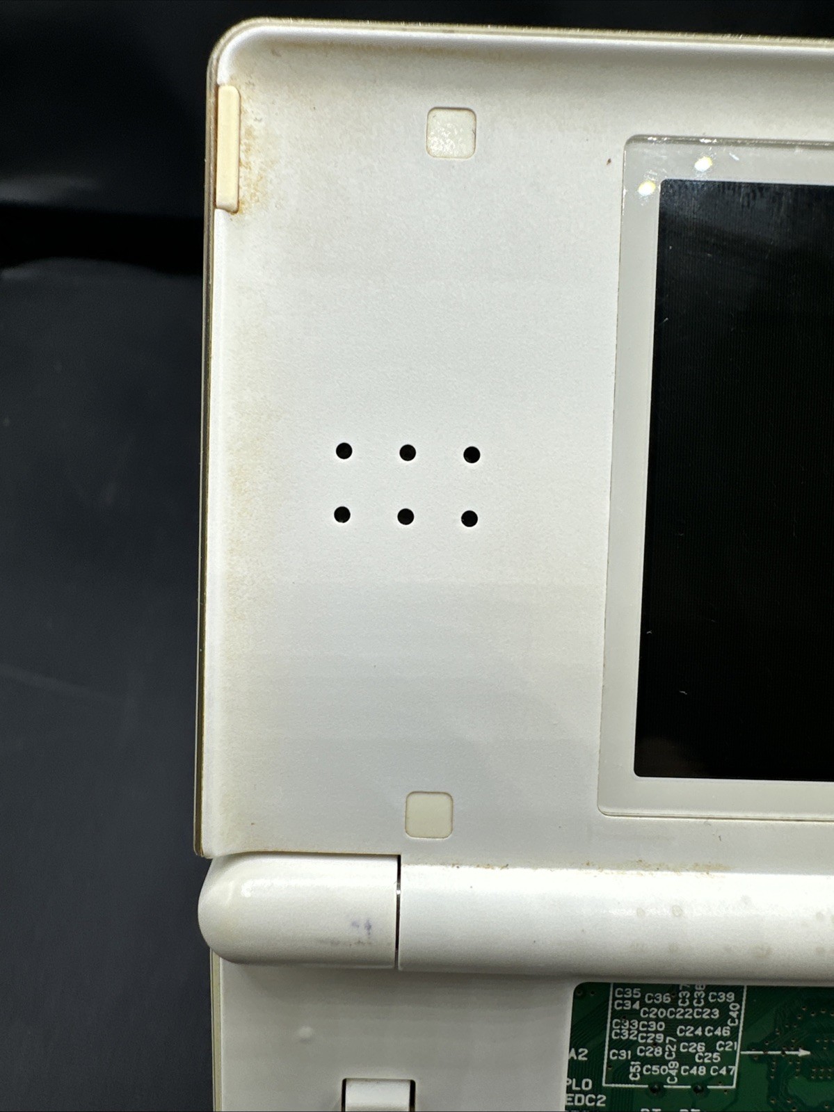 Nintendo DS Lite Handheld Game Console White For Parts Or Repair
