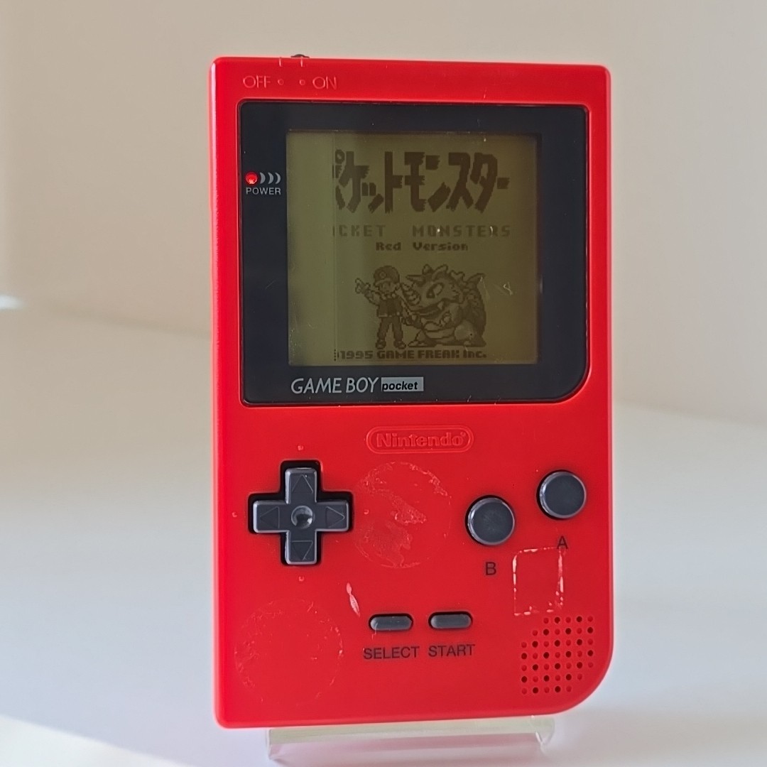 Nintendo Game Boy Pocket MGB-001 Red USED And Pocket Monsters Red Japan Version