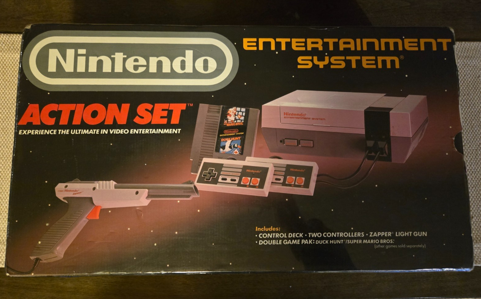Vintage Nintendo NES Action Set Home Console, Complete In Box + Mario /Duck Hunt