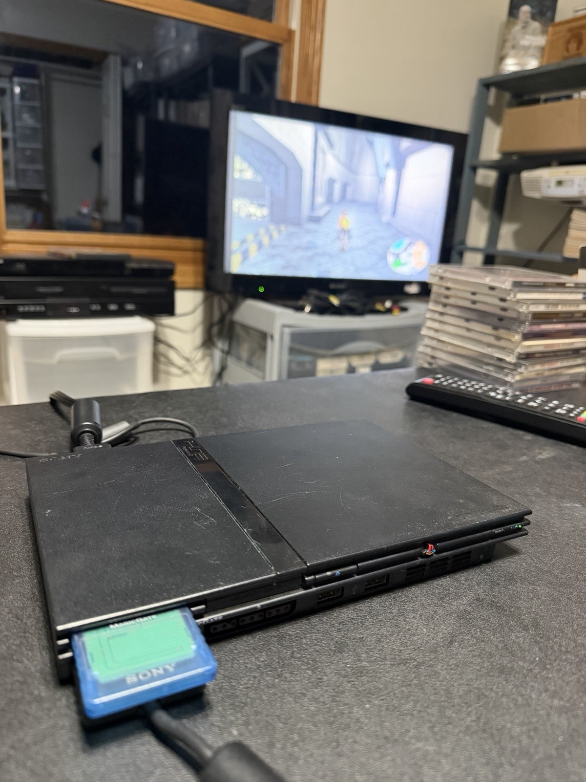 Sony PlayStation 2 Slim Console – Black Tested & Working WOOT WOOT SCPH-75001