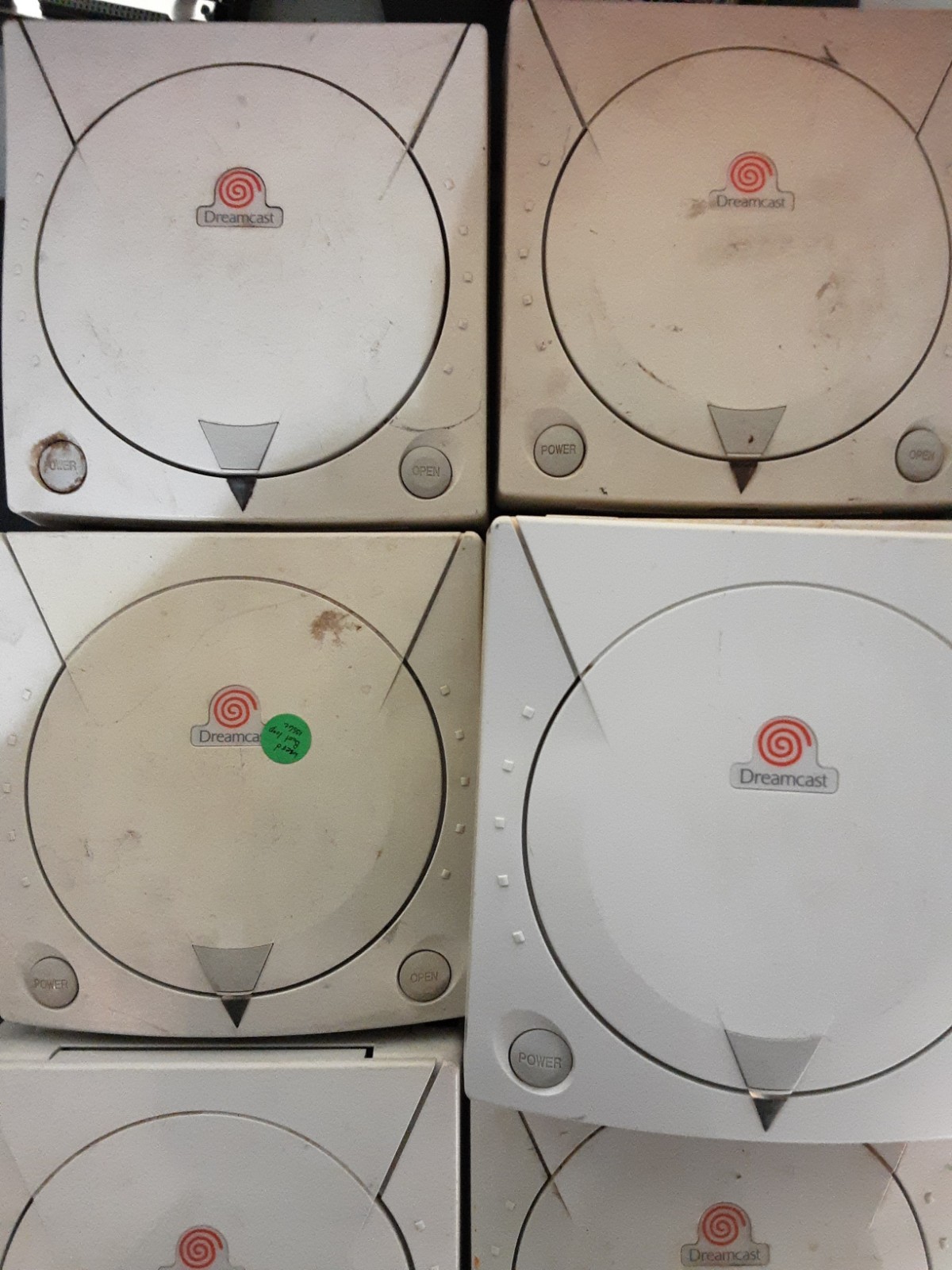 Lot Of 10 Broken Sega Dreamcast Consoles Various Issues
