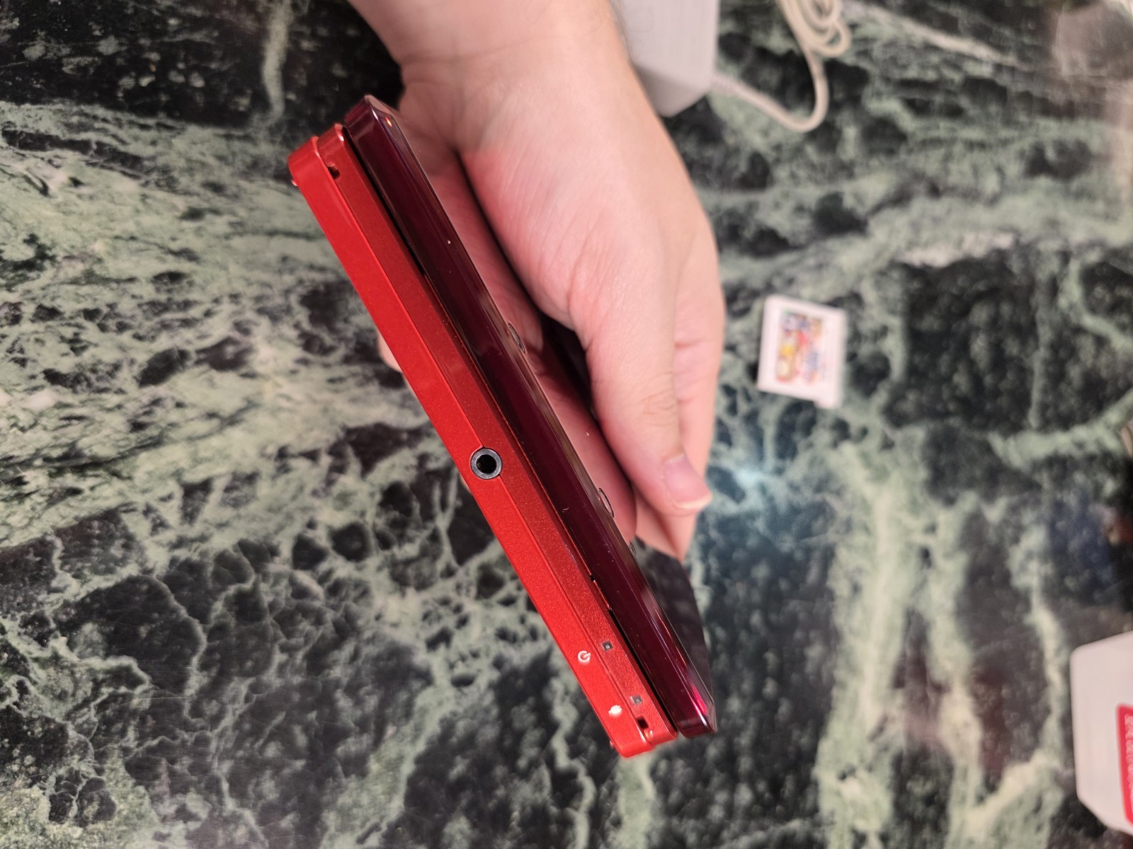 Nintendo 3DS Flame Red Console English US Version TESTED w/Charger + Smash